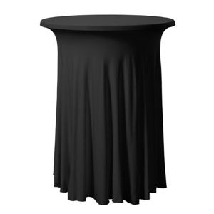 Statafelrok Plooi Ø 80-85 cm (Zwart)