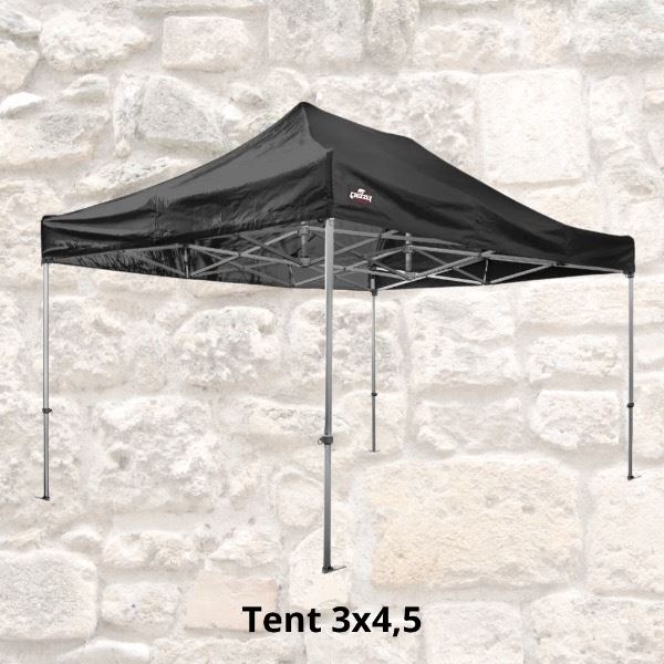 Easy Up Tent 3 x 4,5 ( Zwart )